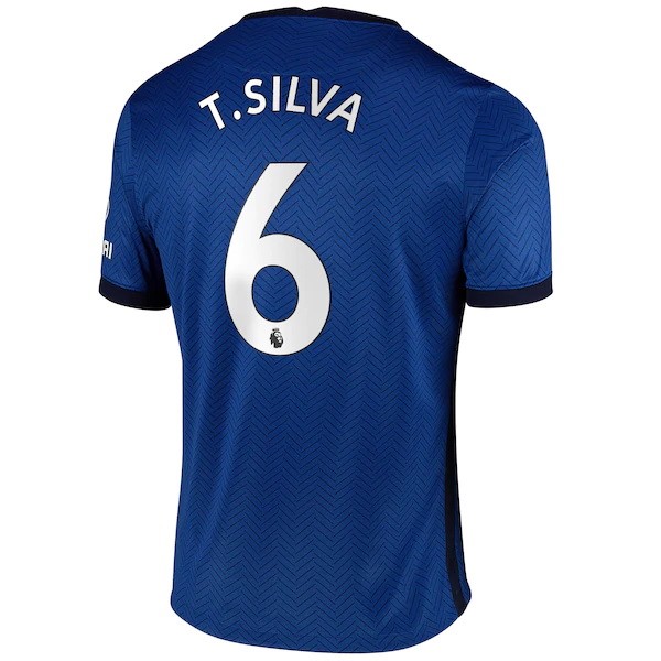 Maillot Football Chelsea NO.6 T. Silva Domicile 2020-21 Bleu